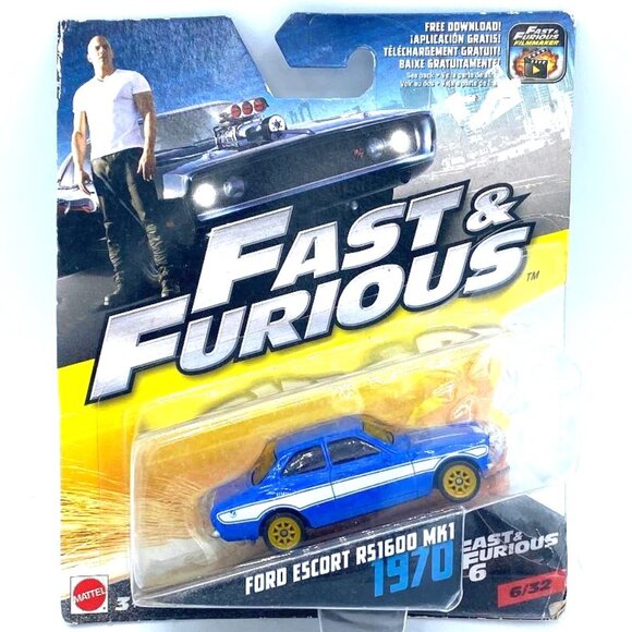 Mattel Other - 2016 Hot Wheels FAST & FURIOUS 1970 Ford Escort RS1600 MK1 Blue 1:55